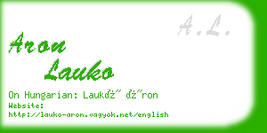 aron lauko business card